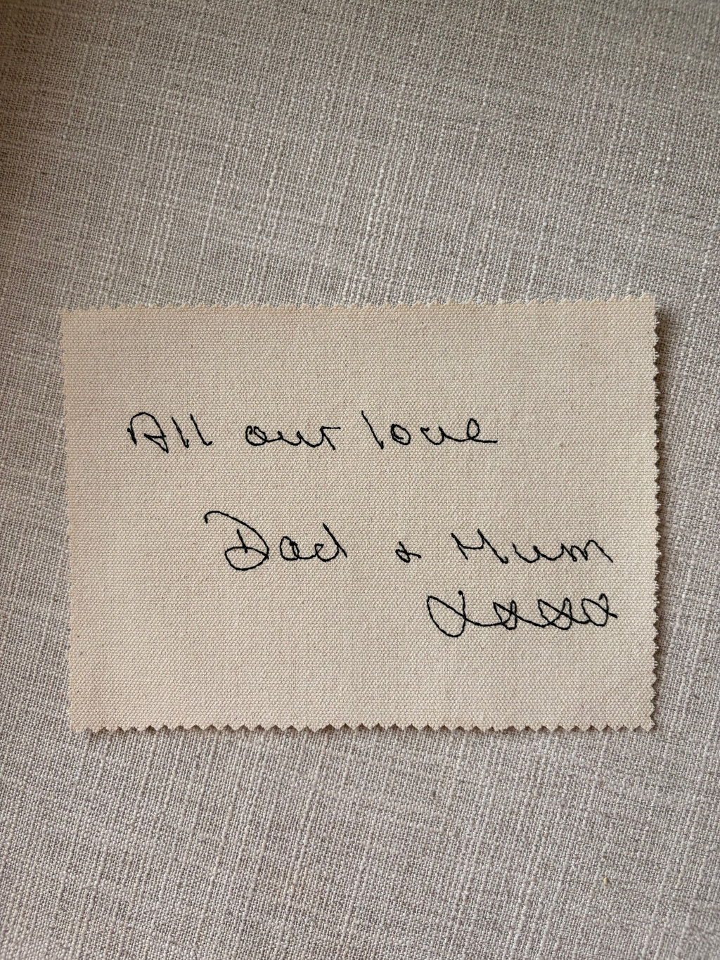 Custom Handwritten Embroidery