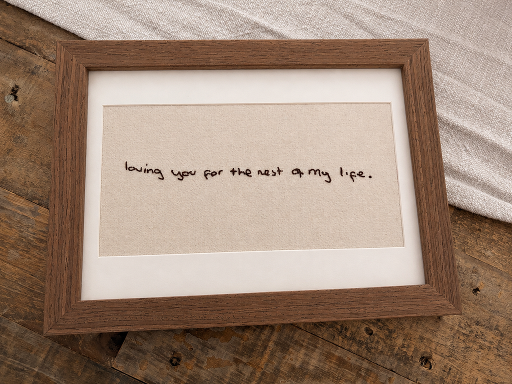 Custom Handwritten Embroidery