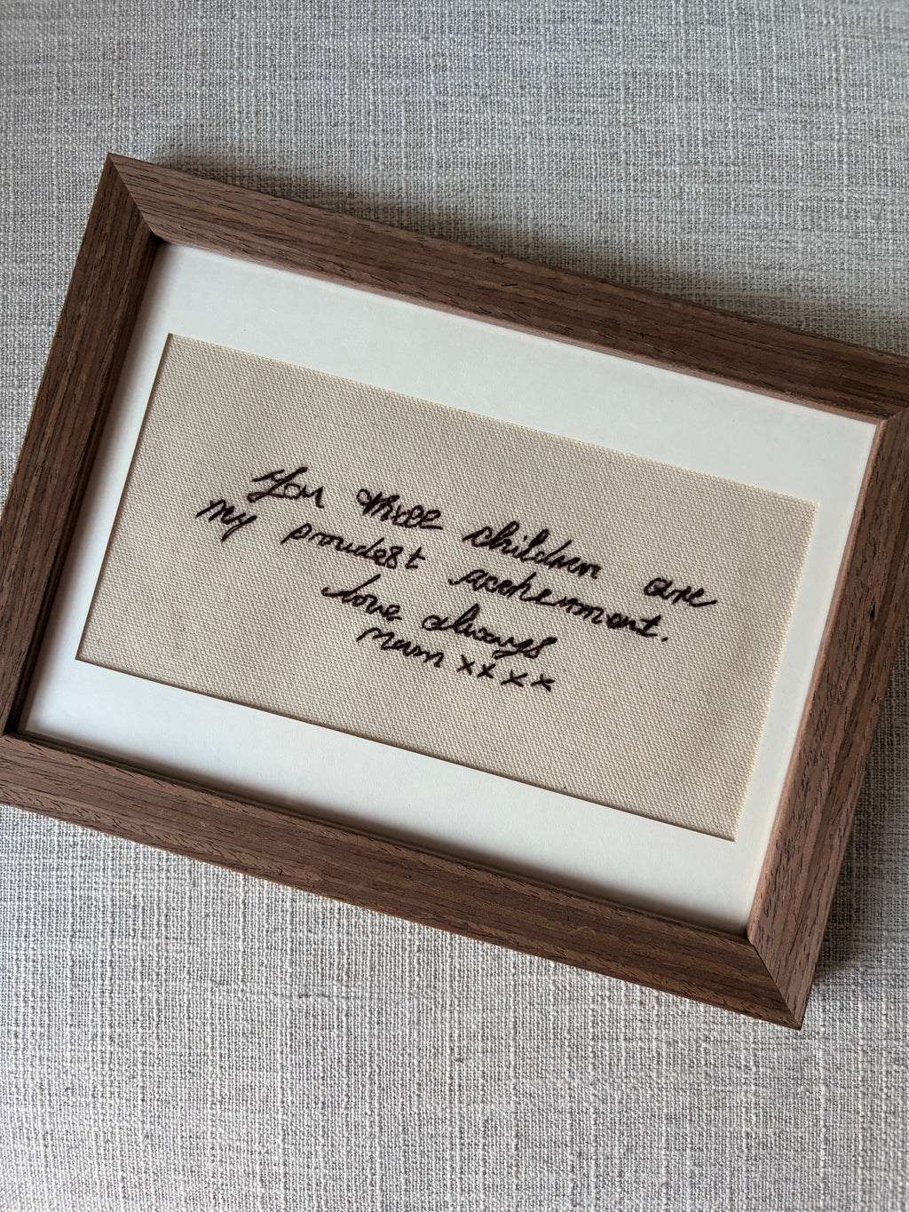 Custom Handwritten Embroidery