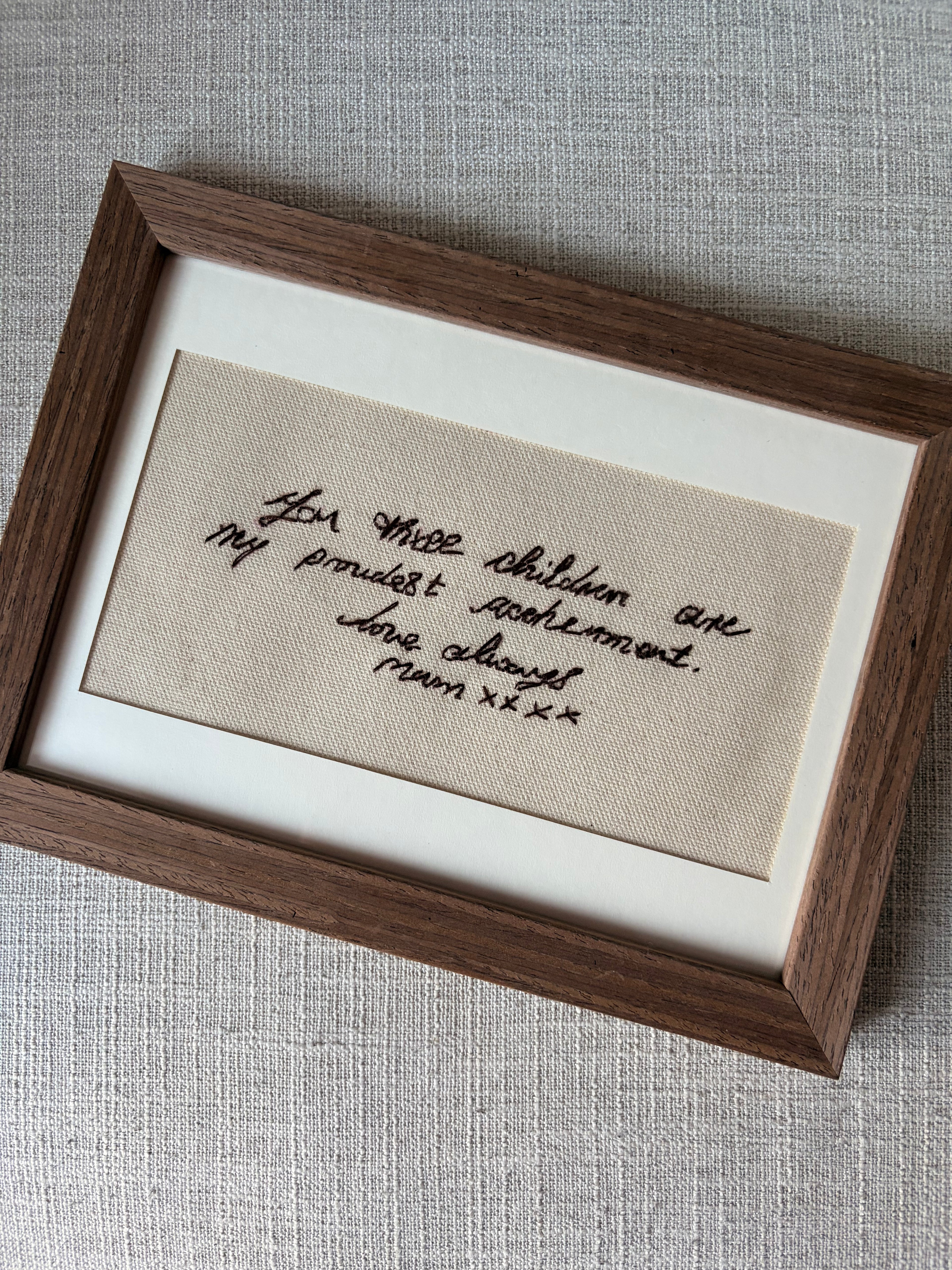 Custom Handwritten Embroidery